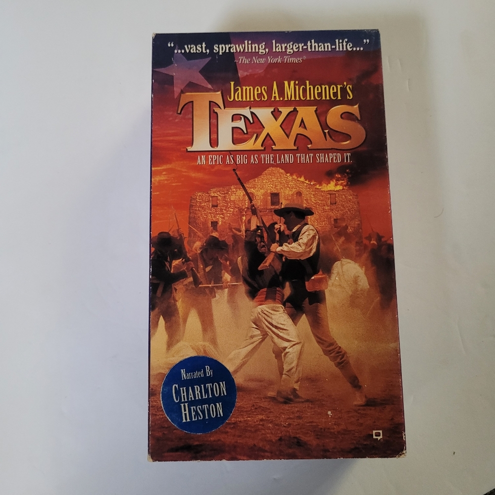 James A. Michener's Texas VHS Tape with Charles Heston